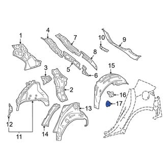 Toyota OE - Quarter Panel Splash Shield Clip