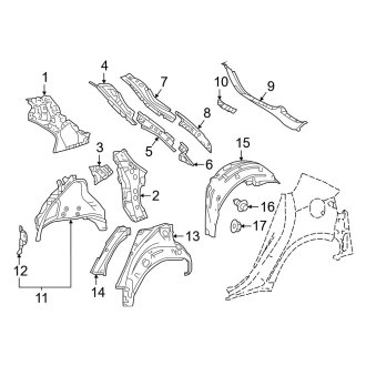 2019 Toyota Corolla OEM Quarter Panels & Parts — CARiD.com