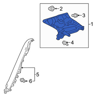 Toyota OE - Rear Left Upper Interior Quarter Panel Trim Panel