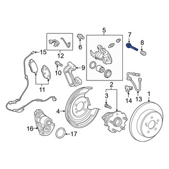 Toyota OE - Front Upper Disc Brake Caliper Pin