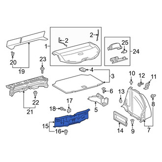 Toyota OE - Rear Trunk Trim Scuff Plate