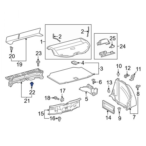 Trunk Trim Panel Clip