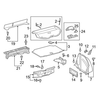 Toyota OE - Rear Body & Floor - Interior Trim (With Spare Tire), (Hatchback)