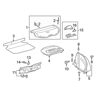 Toyota OE - Rear Body & Floor - Interior Trim (With Tire Repair Kit), (Hatchback)