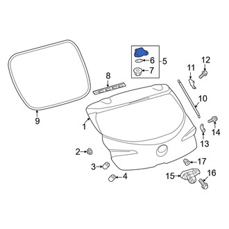 Toyota OE - Rear Left Liftgate Hinge