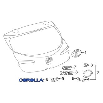 Toyota OE - Rear Hatch Emblem