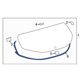 Toyota OE - Rear Back Glass Reveal Molding
