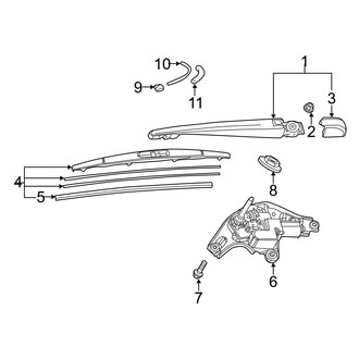 Toyota OE - Lift Gate - Wiper & Washer Components (Hatchback)