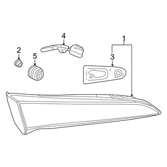 Toyota OE - Rear Lamps - Combination Lamps (On Lift Gate), (Hatchback)