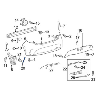 Toyota OE - Rear Left Reflector Panel
