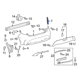 Toyota OE - Rear Left Bumper Cover Bracket