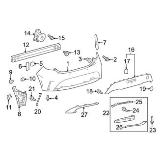 Toyota OE - Rear Bumper - Bumper & Components (Hatchback)