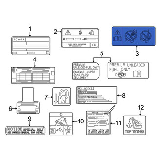 Toyota OE - Caution Label