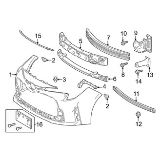 Toyota OE - Front Bumper & Grille - Bumper & Components