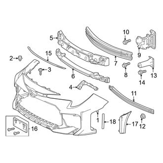 Toyota OE - Front Bumper & Grille - Bumper & Components