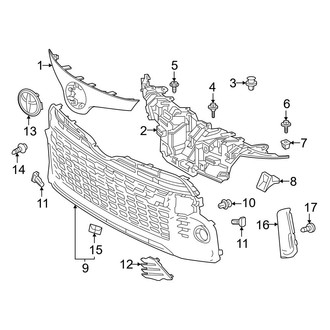 Toyota OE - Front Bumper & Grille - Grille & Components