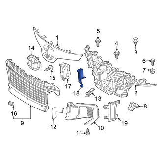 Toyota OE - Front Left Grille Molding