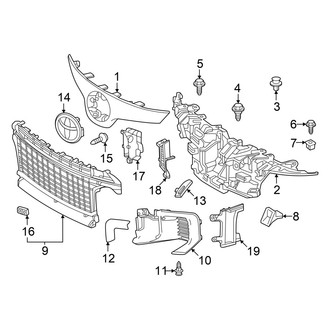 Toyota OE - Front Bumper & Grille - Grille & Components