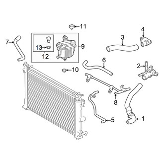 Toyota OE - Cooling - Radiator & Components (Reservoir and Hoses, W/O Sub Radiator)