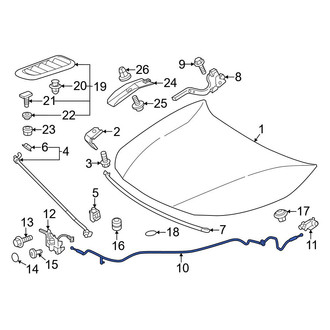 Toyota OE - Front Hood Release Cable