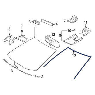 Toyota OE - Front Upper Windshield Molding