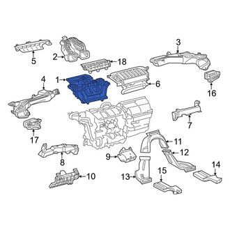 Toyota OE - Upper HVAC Duct Adapter
