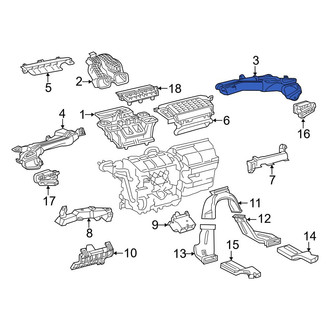 Toyota OE - Front Right Upper Instrument Panel Air Duct
