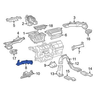 Toyota OE - Front Left Lower Instrument Panel Air Duct