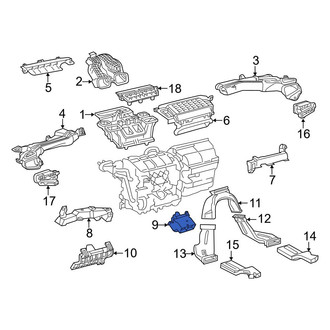 Toyota OE - Lower HVAC Duct Adapter