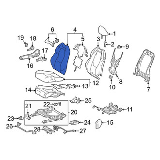 Toyota OE - Front Right Seat Back Cushion Cover