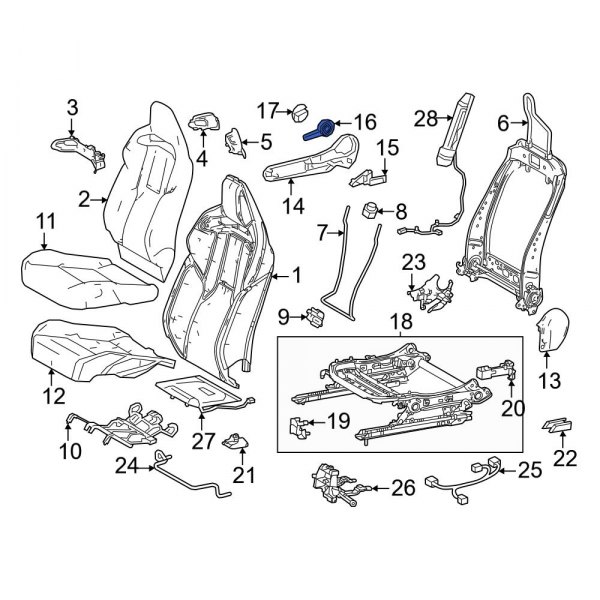 Seat Back Recliner Adjustment Handle