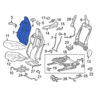 Toyota OE - Front Right Seat Back Cushion Cover