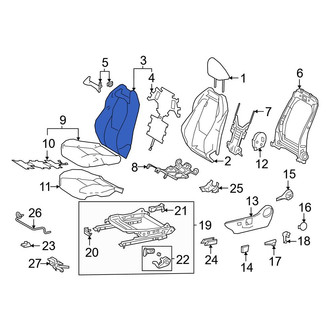 Toyota OE - Front Left Seat Back Cushion Cover