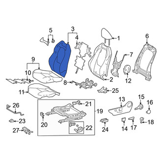 Toyota OE - Front Left Seat Back Cushion Cover