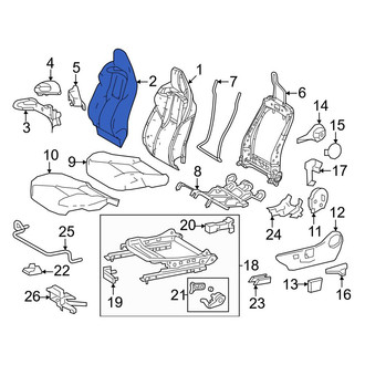 Toyota OE - Front Left Seat Back Cushion Cover