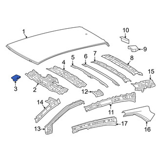 Toyota OE - Roof Header Panel Clip