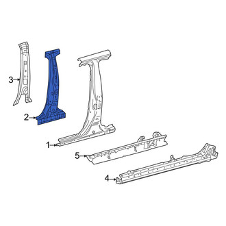 Toyota OE - Left Body B-Pillar Reinforcement