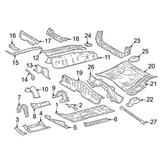 Toyota OE - Pillars, Rocker & Floor - Floor & Rails