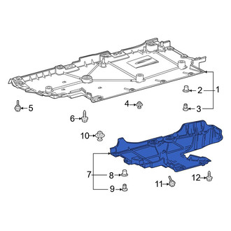 Toyota OE - Center Left Floor Pan Splash Shield