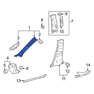 Toyota OE - Left Body A-Pillar Trim Panel