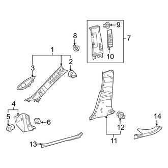 Toyota OE - Pillars, Rocker & Floor - Interior Trim (Pillar & Scuff Plate Trim)