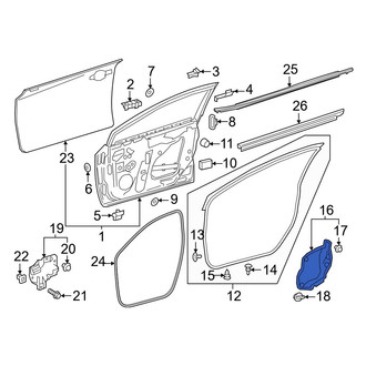 Toyota OE - Front Left Door Water Deflector
