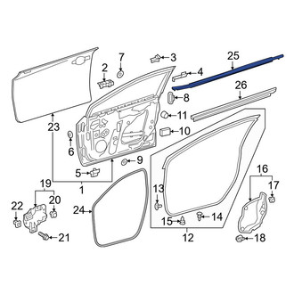 Toyota OE - Front Left Door Belt Molding