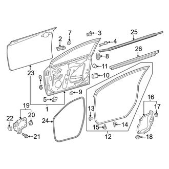 Toyota OE - Front Door - Door & Components