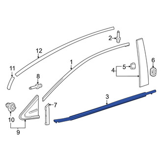 Toyota OE - Front Right Door Belt Molding