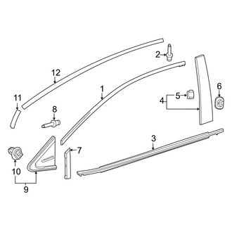 Toyota OE - Front Door - Exterior Trim