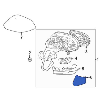 Toyota OE - Front Left Outer Door Mirror Cover