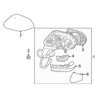 Toyota OE - Front Door - Outside Mirrors