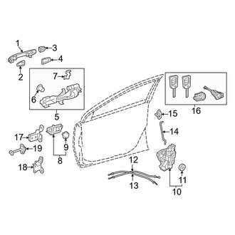 Toyota OE - Front Door - Lock & Hardware