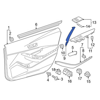 Toyota OE - Front Left Door Window Molding